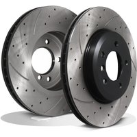 Front Drilled Vented 325mm Brake Discs - BMW Z4 2.5SI 3.0SI Roadster Coupe 05+