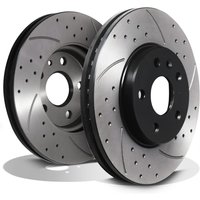 Front Drilled Grooved 275mm Brake Discs - Vauxhall Astra J 1.3 1.7 2.0 CDTI