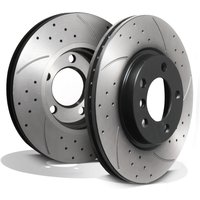 Front Performance Drilled Grooved 307mm Brake Discs - Mini R61 Paceman S Jcw