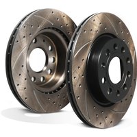 Front Drilled Vented 280mm Brake Discs - Skoda Octavia 1.4 1.6 2.0 Fsi TDI 04+