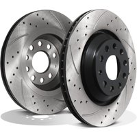 Rear Drilled Grooved 310mm Brake Discs - Seat Leon Cupra 5F 2.0 2.0 TSI 13-20