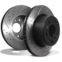 Front Drilled Grooved 297mm Brake Discs - Land Rover Discovery 2 L318 98-04