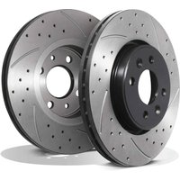 Front Drilled Grooved 280mm Brake Discs - Renault Megane Scenic 99-08