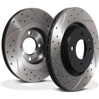 Front Drilled Grooved 294mm Brake Discs - Volkswagen VW Golf MK2 Passat Corrado 88-96