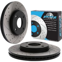 Vented Drilled Grooved 370mm Brake Discs - Audi RS3 8P Sportback 11-13