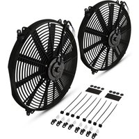 2x 16" Universal Straight Blade Fan Kit
