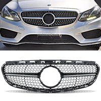 Gloss Black Diamond Style Front Grille - Mercedes E Class S212 14-16