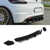 Rear Bumper Diffuser Gloss Black - VW Volkswagen Scirocco R 08-17