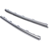 Chrome 2pc Short Upper Grille Trims - VW Transporter T6.1 19-24