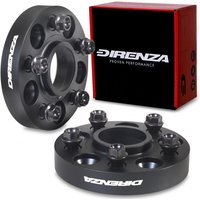 Direnza 25mm Wheel Spacers - Pair - Vauxhall Corsa / Astra / Adam / Lotus Exige / Saab | 5×110 M12×1.5 65.1mm