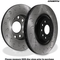 Rear Hooked 256mm Brake Discs - Skoda Octavia II Superb 1.8 TSI 2.0 TDI 04-15