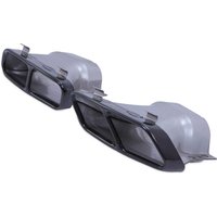 AMG Style Exhaust Tailpipes Quad Exit Gloss Black - Mercedes-Benz CLA-Class CLA45 Shooting Brake X117 15-19