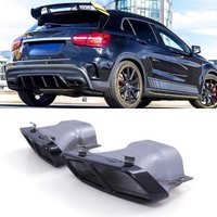 AMG Style Exhaust Tailpipes Quad Exit Gloss Black - Mercedes-Benz GLA-Class GLA45 SUV X156 14-20