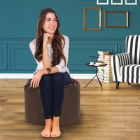 Real Leather Stool Bean Bag