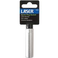 Laser Tools 4376 Spark Plug Socket 3/8"Drive Chrome Vanadium - Hex 14mm (9/16") AF