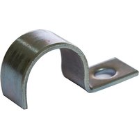 4mm x 1 Mild Steel + Zinc Plated CR3 Finish Half SADDLE Clamp LIGHT PACK OF 10