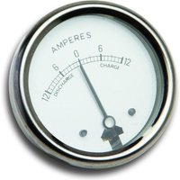 Ammeter White 2" 12-0-12 Motorcycle GS19007