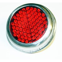 Red Reflector Pattern Lucas Red with chrome bezel Universal 2"