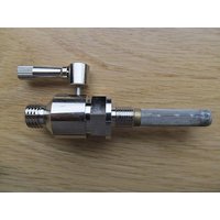 Petrol Tap Nickel Plated 1/8" x 7/16" Motorcycle GS73082N
