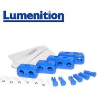 EZK61B - Lumenition Blue - 6 Lead Set Markers & Clamps - Ignition Lead Numbe