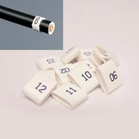7mm Cable Plug Lead Numbers - Markers 1 to 12 - White