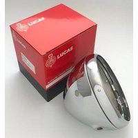 Lucas 7" Motorcycle Headlamp Headlight Shell and Rim Chrome 54526651, 99-7039