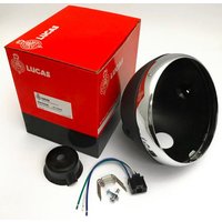 Lucas Headlamp Shell Black 7" LU5411506UB Motorcycle GS50208L