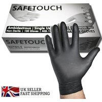 Black Disposable 100 Pack XL Non Sterile Nitrile Powder Free Gloves AQL 1.5