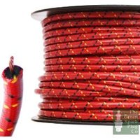 30 Meter Roll 7mm HT Ignition Lead Cable - Gloss RBYF Wire Core Cotton Braided