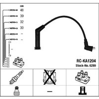 NGK Ignition Lead Set HYUNDAI,KIA 6299 2742002610,2742302610,2743002610 Ignition Cable Set,Ignition Wire Set,Ignition Cable Kit,Ignition Lead Kit