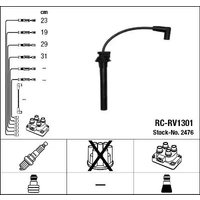 NGK Ignition Lead Set Number of circuits: 4 2476 Ignition Cable Set,Ignition Wire Set MINI,CHRYSLER,Schrägheck (R50, R53),Cabrio (R52)