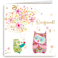 Kaart Hallmark | Felicitatie | Bedankt kaart klassiek uil turnowsky
