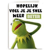 Kaart Hallmark | Beterschapskaarten | Beterschap kaart muppets kermit
