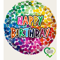 Ballon Happy Birthday Confetti Multi Eco | Hallmark Cadeau Ballonnen |