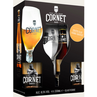 Cornet Oaked 4x33 cl inclusief bierglas | Hallmark Cadeau Drank en eten |