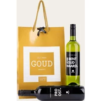 Wijncadeau Jij Bent Goud Waard in Geschenktas | Geven is Leuker Cadeau Drank en eten |