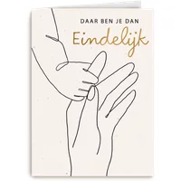 Kaart Hallmark | Geboorte felicitatie | Daar ben je dan eindelijk