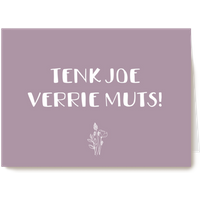 Kaart | Hallmark | Bedankt | Bedankt kaart grappig tenkjoe versie muts
