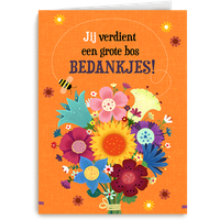 Kaart Hallmark | Secretaressedag | Bedankt kaart een grote bos bedankjes