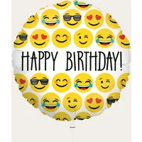 Ballon Happy Birthday Smiley Emoji Multi | Hallmark Cadeau Ballonnen |