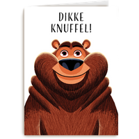 Kaart Hallmark | Broer en zus dag Vriendschap Beterschapskaarten Liefde | Kaart dikke knuffel beer folio