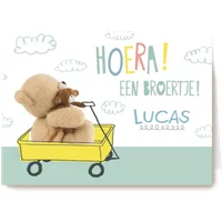 Kaart Hallmark | Geboorte felicitatie | Hoera een bere baby broertje