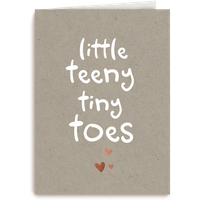 Kaart Hallmark | Geboorte felicitatie Zwangerschap felicitatie | Little teeny tiny toes