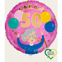 Ballon 50 Sarah Multi Eco | Hallmark Cadeau Ballonnen |