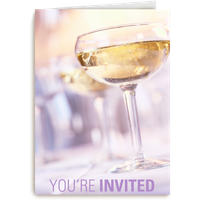 Verjaardagskaart Hallmark | Glazen witte wijn jubileum