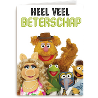 Kaart Hallmark | Beterschapskaarten | Beterschap kaart muppets kermit miss piggy
