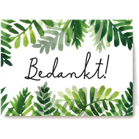 Kaart | Hallmark | Bedankt | Natuurlijke bedankt kaart met bladeren