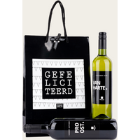 Wijncadeau Van Harte Gefeliciteerd in Geschenktas | Geven is Leuker Cadeau Drank en eten |