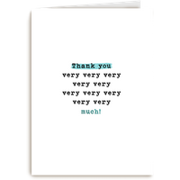 Kaart | Hallmark | Bedankt | Bedankt thank you very very very much