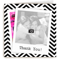 Kaart | Hallmark | Bedankt | Fotokaart standaar zwart wit thank you
